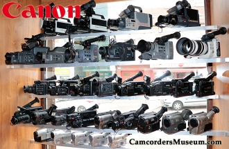Detail první etapy Muzea Videokamer: analogový Canon