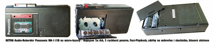 Audi-Rekordér Panasonic RN-115D: záznam na micro-kazety