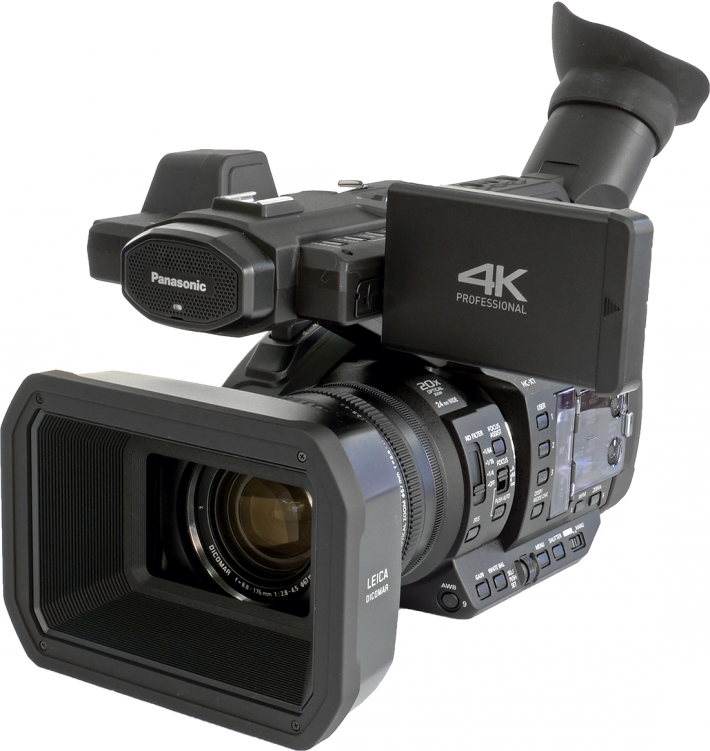 Videokamera Panasonic HC-X1 v detailu zepředu