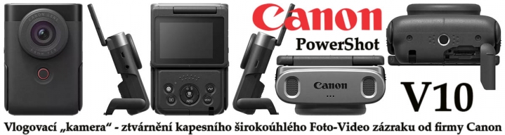 Canon PS-V10 v 6ti pohledech produktových fotografií...