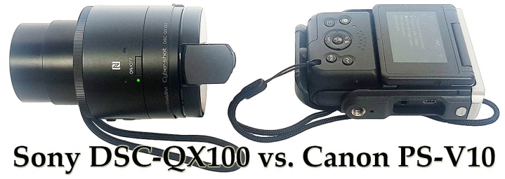 Sony DSC-QX100 a Canon PowerShot V10: porovnání 