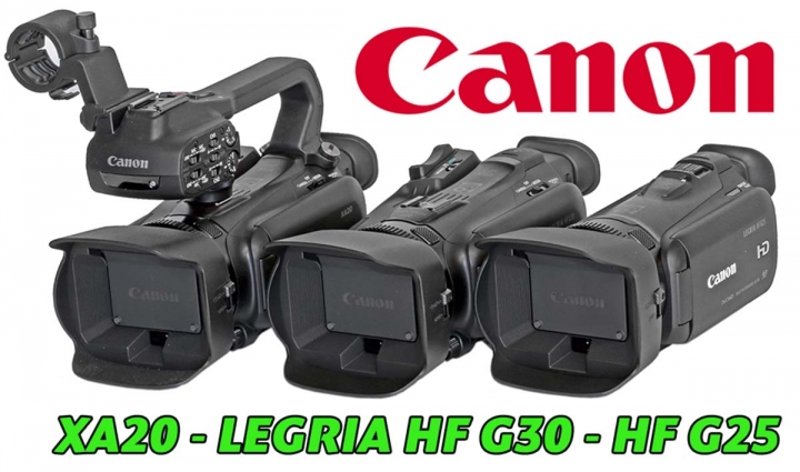 Trojice poloprofesionálních kamer Canon