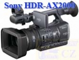 Přední perspektiva Sony HDR-AX200 (Kliknutí zvětší)