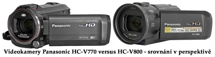 Srovnání Videokamer Panasonic HC-V770 a HC-V800