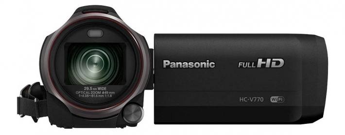 Videokamera Panasonic HC-V770 v detailu zepředu